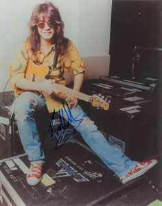Lot #2479 Eddie Van Halen Signed Photograph