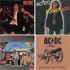 Lot #2389  AC/DC Group of (4) Signed Albums - Image 1