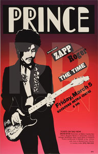 Lot #2694  Prince 1982 Rockford Concert Poster - Image 1