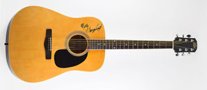 Lot #2178 Merle Haggard Signed Guitar - Image 1