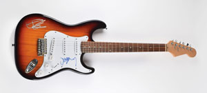 Lot #2333  Aerosmith: Tyler and Perry Signed Guitar - Image 1