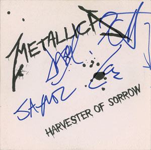 Lot #2666  Metallica Signed 45 RPM Record