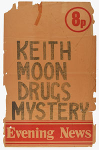 Lot #2325 The Who: Keith Moon Death Newspaper Ad - Image 1