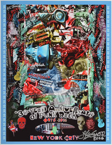 Lot #2604  Punk Rock 30th Anniversary Tribute Poster - Image 1