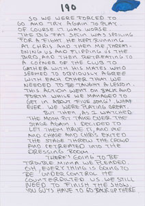 Lot #2583 Dee Dee Ramone Handwritten Manuscript