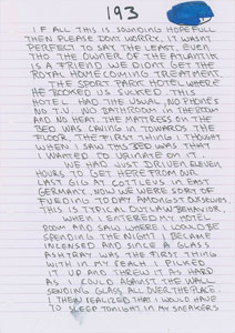 Lot #2583 Dee Dee Ramone Handwritten Manuscript - Image 2