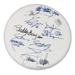 Lot #2205  Blues Musicians Signed Drum Head - Image 1