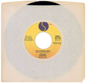 Lot #9253  Ramones Sire Records Promo 45 RPM Singles - Image 1
