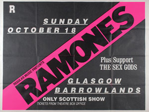 Lot #2591  Ramones Glasgow 1985 Poster