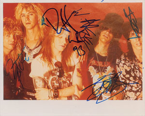 Lot #2615  Guns N' Roses Signed Photograph