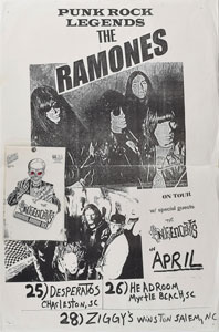 Lot #2563 The Ramones 1995 Concert Flyer