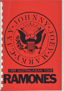 Lot #2514 CJ Ramone's 1989 Australasian Tour Itinerary Booklet - Image 1