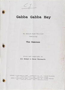 Lot #2513 CJ Ramone's 'Gabba Gabba Hey' Movie Script - Image 1