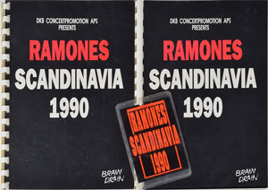 Lot #2517 CJ Ramone's 1990 Brain Drain Tour Itinerary Booklets from Scandinavia  - Image 1