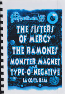 Lot #2524 CJ Ramone's 1993 German Super Bang Tour Itinerary Booklet and Backstage Pass - Image 1