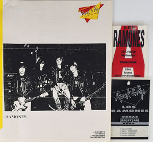 Lot #2533 CJ Ramone's Buenos Aires Tour Itinerary and Backstage Passes - Image 1