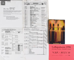 Lot #2530 CJ Ramone's 1996 Lollapalooza Group Lot