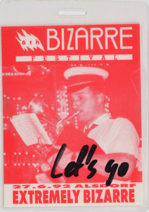 Lot #2515 CJ Ramone's 1990 Bizarre Festival Press Packet and Backstage Pass - Image 3