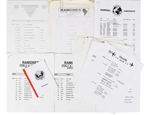 Lot #2523 CJ Ramone's 1992 Tour Itineraries and Backstage Passes - Image 2