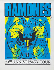 Lot #2577 The Ramones Signed 20th Anniversary Poster - Image 1