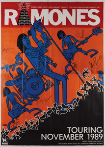 Lot #2561 The Ramones 1989 Australia Signed Poster