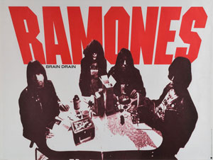 Lot #2570 The Ramones Brain Drain Poster - Image 1