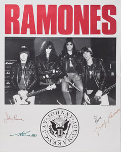 Lot #2580 The Ramones Signed Poster