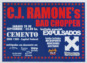 Lot #2512 CJ Ramone Pair of Concert Posters - Image 1