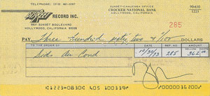 Lot #2487 Frank Zappa Signed Check