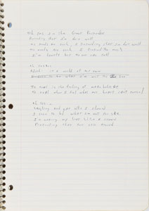 Lot #2496 Brad Delp's Handwritten Lyrics Notebooks - Image 4