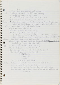 Lot #2496 Brad Delp's Handwritten Lyrics Notebooks - Image 5