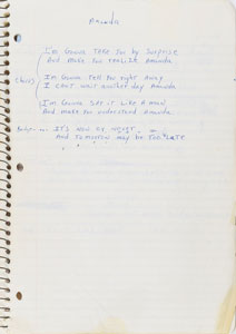 Lot #2496 Brad Delp's Handwritten Lyrics Notebooks - Image 7