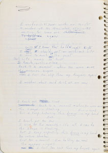 Lot #2496 Brad Delp's Handwritten Lyrics Notebooks - Image 10