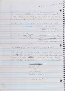 Lot #2495 Brad Delp's Handwritten Lyrics Notebook - Image 5