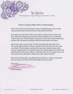 Lot #2744  Prince's Personally-Worn Black Versus Versace Shirt - Image 2