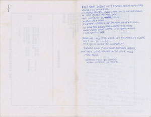 Lot #2555 CJ Ramone's Handwritten Song Lyrics - Image 1