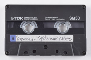 Lot #2539 CJ Ramone's 'Spiderman' Cassette Tape - Image 2
