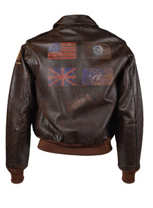Lot #446  Korean War USAF 8th Bombardment Squadron A-2 Flight Jacket with Unit Patch and Painted Back - Image 2