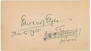 Lot #679 Edward Elgar