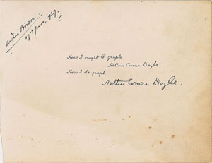 Lot #606 Arthur Conan Doyle