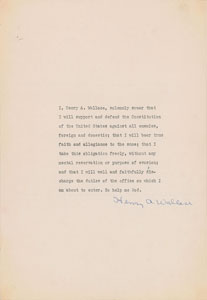 Lot #425 Henry A. Wallace - Image 1