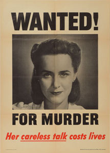 Lot #559  World War II Posters: Careless Talk - Image 2