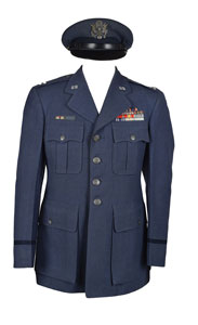 Lot #318 William C. King's Eighth Air Force Painted A-2 Flight Jacket and Uniforms - Image 1