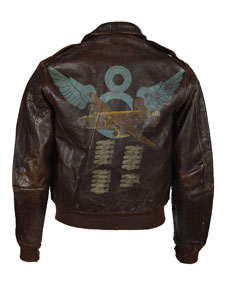 Lot #318 William C. King's Eighth Air Force Painted A-2 Flight Jacket and Uniforms - Image 5