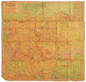 Lot #330  World War II Battlefront Map - Image 1
