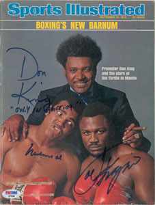 Lot #1085 Muhammad Ali, Joe Frazier, and Don King - Image 1