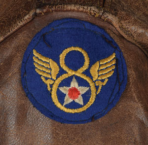 Lot #341  World War II USAAF 8th Air Force A-2 Flight Jacket with Unit Patch and Painted Decorations - Image 3