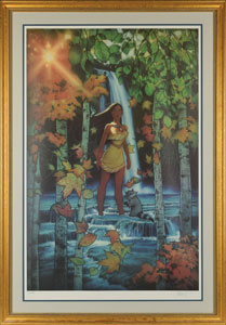 Lot #1251  Pocahontas Lithograph and Sericel
