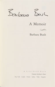 Lot #93 George W. and Barbara Bush