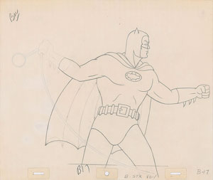 Lot #1265  Batman and Robin production cel and sketches from The New Adventures of Batman - Image 2